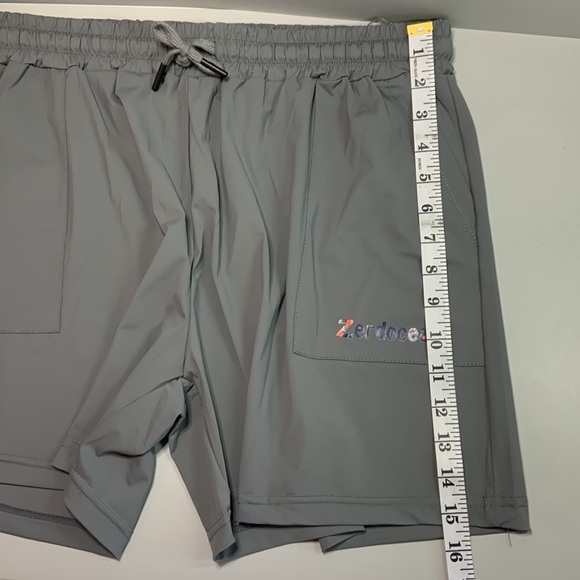 Zerdocean sport shorts. Elastic waist, drawstring, side pockets. Size 1X - Picture 4 of 8